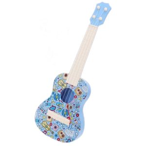 4 Strings Simulation Toy Adjustable String Knob Animal Children Guitar Toy Playable Durable Musical Instrument Toy