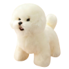 Realistic Bichon Frise Dog Plush Toys Soft Fluffy Vivid Puppy Doll Lovely Baby Appease Doggy Doll Nice Gift To Family Friends