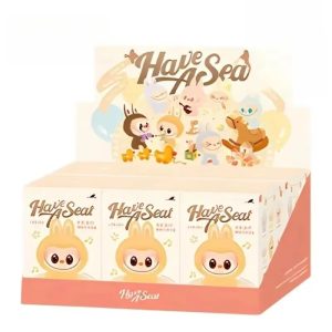 Hot Anime Figure Kawaii Monsters Labubu Have A Seat Series Vinyl Face Doll Model Toy Blind Box Keychain Toy High-Quality Replica