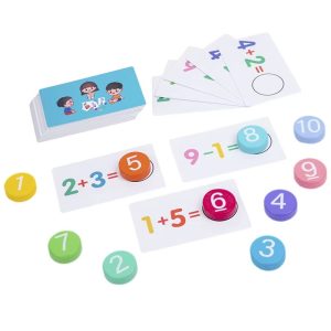 Children's Wooden Number Board Cognitive Matching Addition Subtraction Operation Logical Thinking Training Math Toys